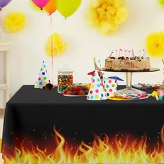 GZBJMYGS Flame Torch Tablecloths 8″ x (Rectangular), Multi Color