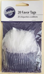 WILTON Clear Oval THANK YOU FAVOR TAGS – 20 count