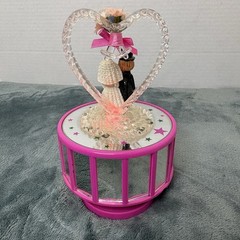 Musical Rotating Wedding Decoration Bride And Groom Lights Up Classic