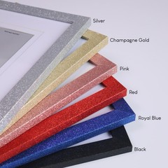 8×10 Glitter Picture Frame Set of 3, Stylish Sparkling Photo Frames with 5×7/…