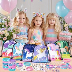 Winrayk 12 Sets Unicorn Party Favors Birthday Supplies for Girls, Drawstring …