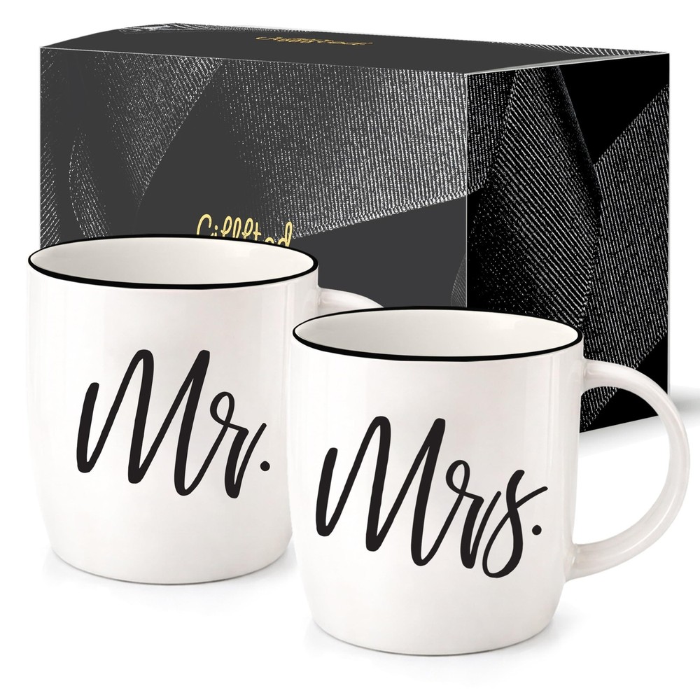 Triple Gifffted Mr and Mrs Coffee Mugs Couples Gifts Ideas for Christmas Wedd…