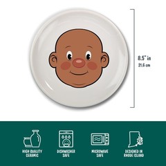 Genuine Fred Food Face Ceramic Activity Plate White 8.5 Inch Diameter 5286054