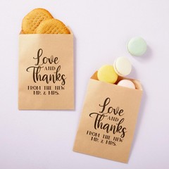 Sparkle and Bash Cookie Bags for Wedding Favors – 5 x 7.5 In, Inches, brown