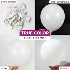White Balloons Latex Party Balloons, 100 Pack 12 12inch (Normal) 04-white-g20