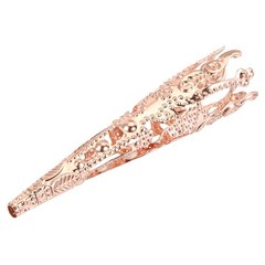 Corsage Decorative Holder, Alloy Lapel Pin Brooch Vase 42mm Rose Gold