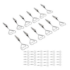 12pcs 2.8in Double Headed Memo Clip Metal Card Holder Wire Photo Clamp