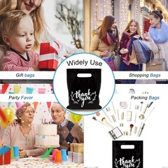 100 Count Reusable Black Goodie Bags for Halloween, Weddings & Celebrations