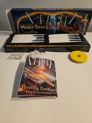 Harry Potter 10 LED Flameless Floating Candles Magic Wand Remote Halloween Decor
