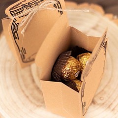 25 Natural Mini Mason Jar Shaped Paper Gift Boxes Jute Rope Ties Party Events