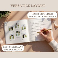 Wedding Guest Book for Guests to Sign, Elegant Guestbook Neutral