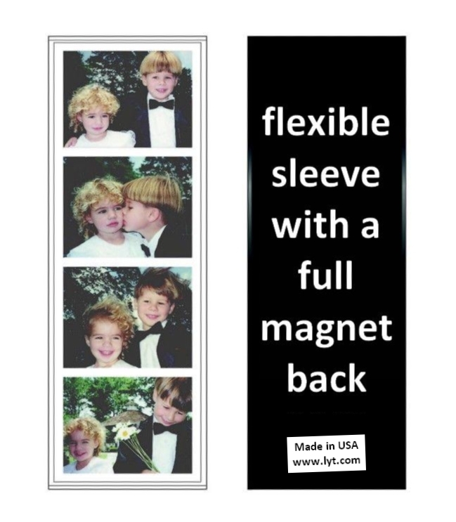 50 Magnetic Photo Booth Frames, made in USA, Full Magnet, white/black, free ship