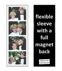 50 Magnetic Photo Booth Frames, made in USA, Full Magnet, white/black, free ship