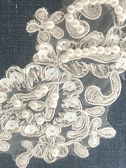 Blue Denim and White Lace Western Wedding Guest Book