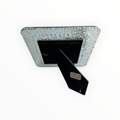 Color Accent Collection Aqua Blue Silver Textured Glass Photo Frame 4×4