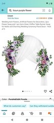 2 Kits Lisuun Handmade Purple Wedding Arch Flower Kit NIB