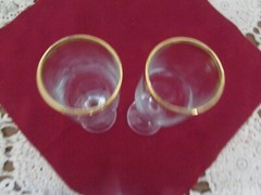 Gold Banded Champagne Flutes Perfect for Wedding/Anniversary #BR-202(pl)
