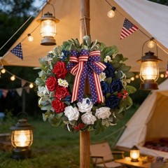 Patriotic Wreath Red White Blue for National Celebrations 40cm 45cm 50cm