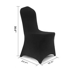 pcs Stretch Spandex Chair Cover for Wedding Party Dining Banquet Event 12 Black