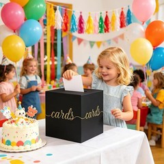 Black Wedding Card Box Gold Foil Gift Money Reception Graduation Party