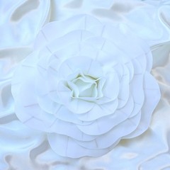 4 pcs 16″ White Artificial Large Roses Flowers Wall Backdrop Party Wedding