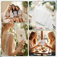 60 Pack Floral Vellum Jackets for 5×7 Invitations, Pre-Folded 115GSM Transluc…