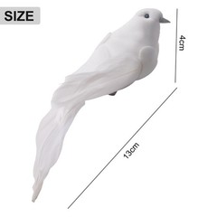 Artificial Doves Bird Garden Indoors 2pcs Decor Feather Lover Ornament