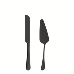 Golden Cake Cutting Set, Knife & Server, Thickened Steel, Gift for Wedding