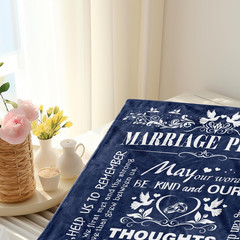 Marriage Prayer Wedding Gifts for Newlyweds, 50″ X 60″, Religious Prayer Quote