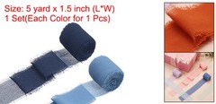2 Rolls Chiffon Ribbon, 1.5 Inch x 5 Yard Silk Ribbon, Navy Blue/Deep Blue