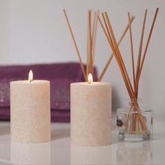 Greenspark Unscented Pillar Natural Candles Clean Burning Dripless Smokeless