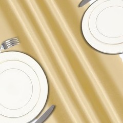 Satin Table Runners – 12 x 72 Inches Long Wedding Table Runner 2 Pack Gold