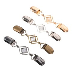 4Pcs Reusable Zinc Alloy Sweater and Scarf Clips Multi Color Travel Friendly