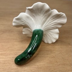 Small Bouquet Holder White Floral Bridal Flower Stem Vase