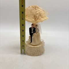 VTG 1959 Wedding Cake Topper; Bride & Groom Coast Novelty Manufacturing Co. USA!