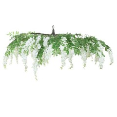 55″ WHITE Silk Wisteria Vine Hanging Artificial FLOWER Chandelier Party