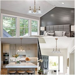 HDDFL Chandelier Light 3 Lights Chandeliers Lamp Modern Pendant Lighting Fixt…