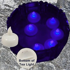 NEW 12 Purple Led Floating Candle Floral Tea Light for Wedding Centerpiece Decor