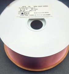 1 Spool Grosgrain ribbon 50 yards 2-1/4″ Polyester Melon/Pink 9252 Deep Coral