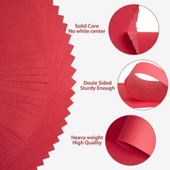 25 Sheets Christmas Red Cardstock – 8.5x11inch/25Sheets, Red/250gsm
