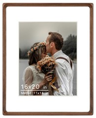 16×20 Picture Frame, Display Photos 11×14 with Mat or 16×20 without Mat, Made…