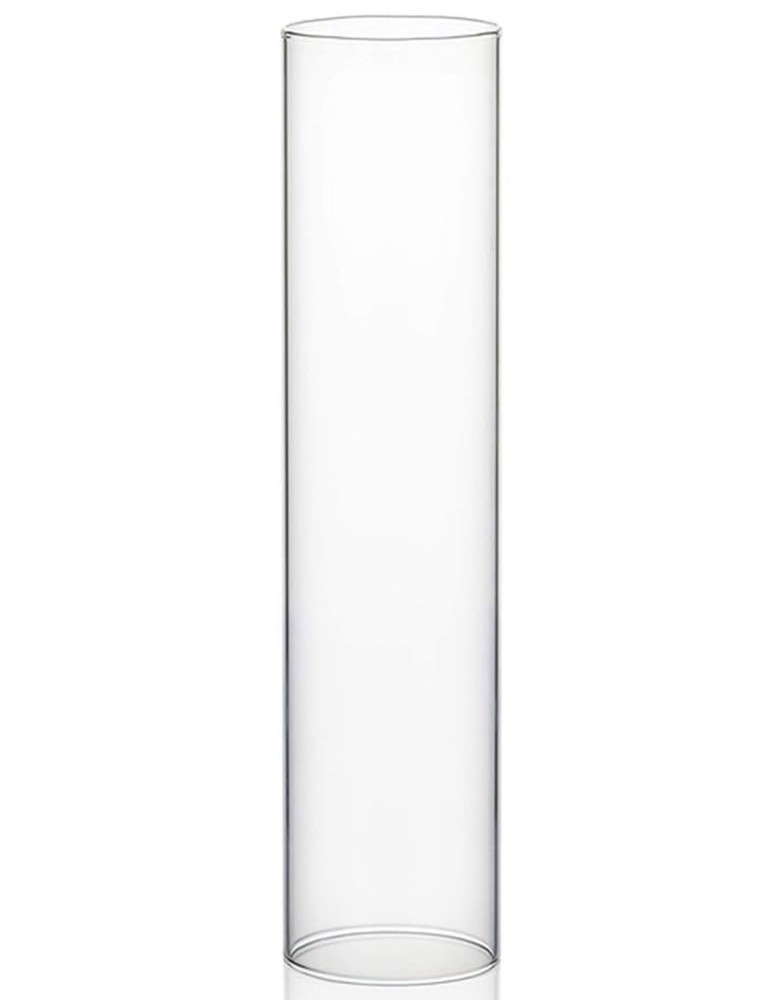 Set Of 12 Clear Hurricane Glass Chimneys For Candles 4”D X 18”H