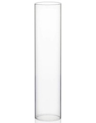 Set Of 12 Clear Hurricane Glass Chimneys For Candles 4”D X 18”H