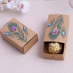 50pcs Suitcase Candy Boxes, Party Favor Candy Box, Vintage Kraft Paper Gift Bag