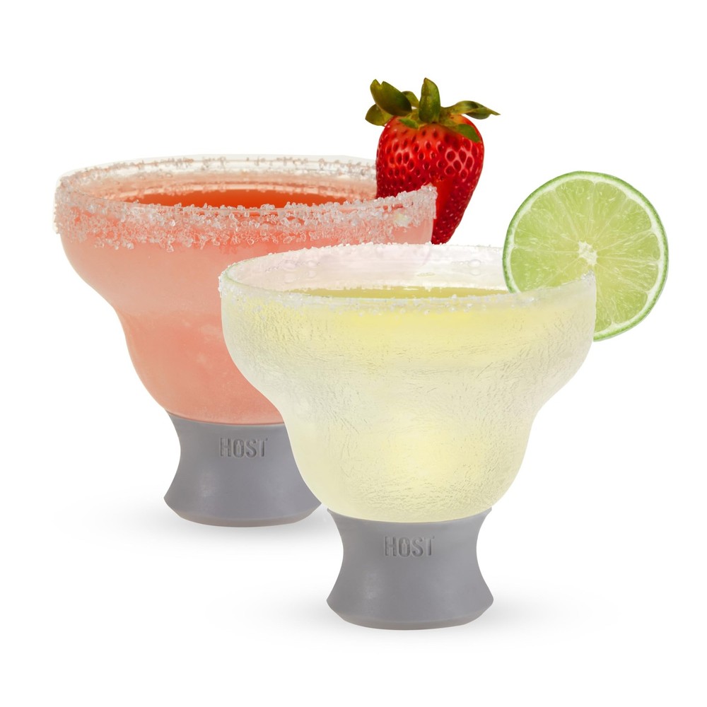 Host Glass Freeze Stemless Margarita Glasses Drinking Set, Insulated Cocktail…
