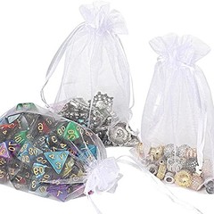5×7 Inch Organza Gift Bag with Drawstring for Jewelry,Candy,50 5×7 Inches White