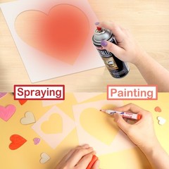HADDIY Heart Stencils for Painting on Wood,16 Pcs Plastic Large to Small Diff…