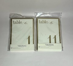 Vera Wang Fine Papers Gold Bordered Tented Table Cards 1-20 NEW