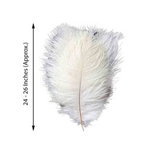 12 pcs 24-26″ long White Genuine Ostrich FEATHERS Wedding Party Centerpieces