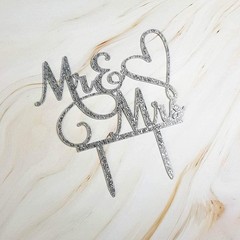 Mr and Mrs Cake Topper Decoration For Bride and Groom Sign Wedding/Engagement…